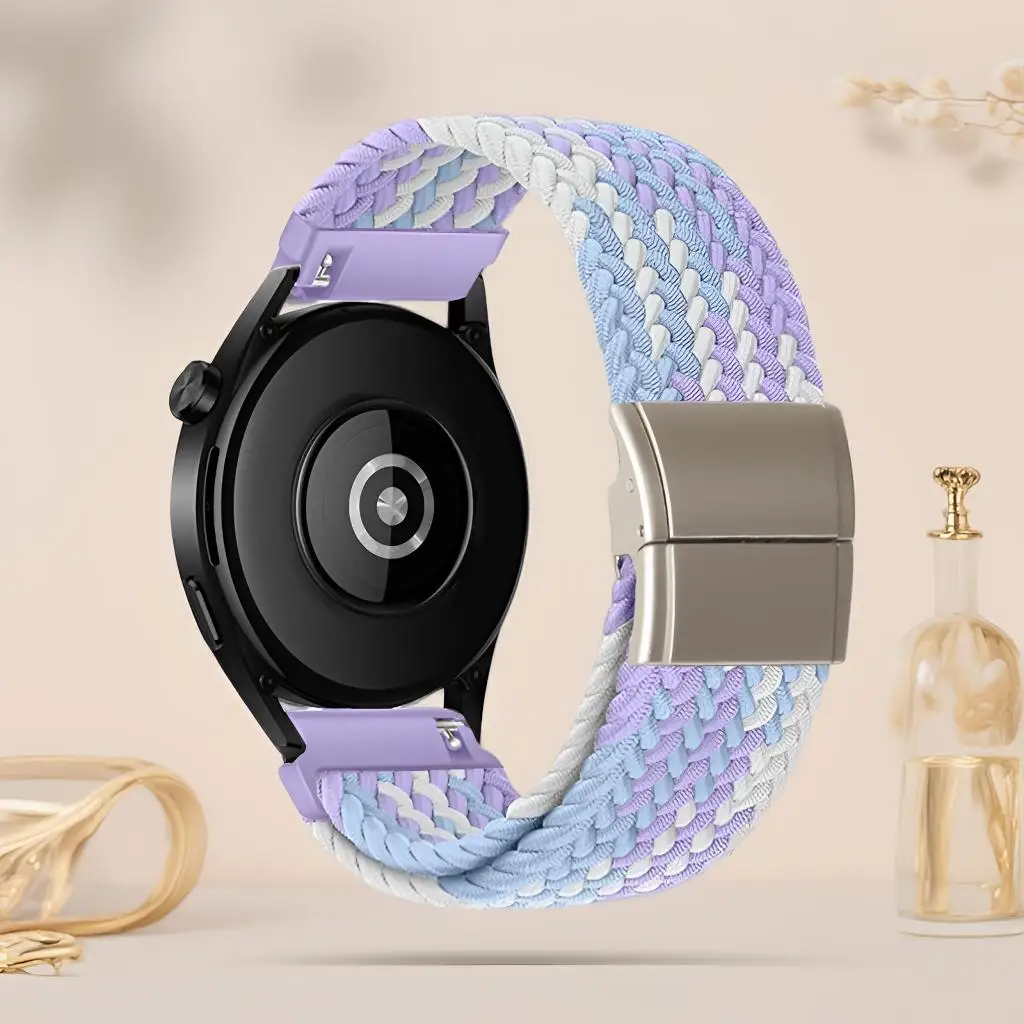 Fashion Magnetic Nylon Strap - Elegant Replacement Band, 18/20/22mm Adjustable Size