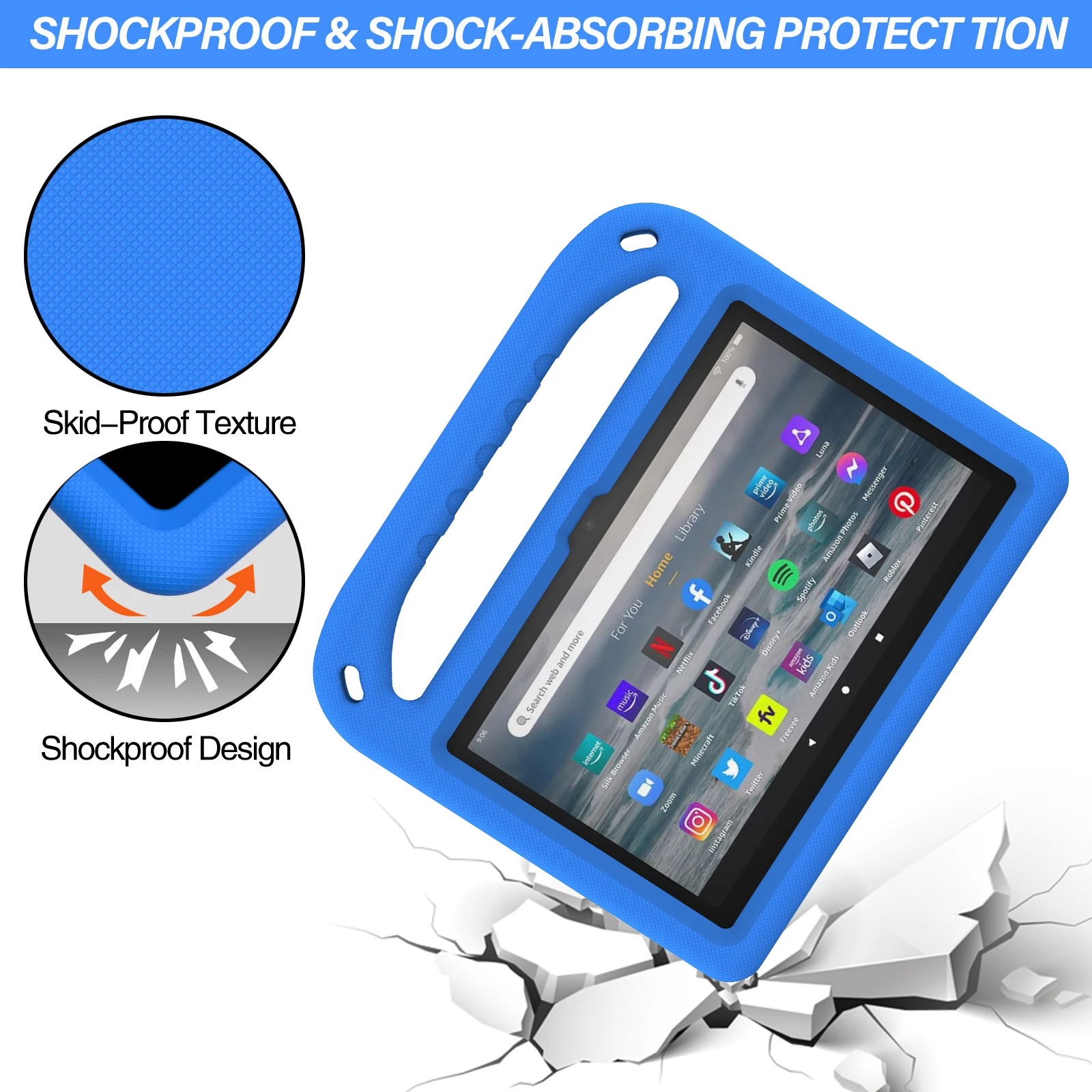 Durable Shockproof Kids' Tablet Case with EVA Protection for 7-Inch and 8-Inch Devices