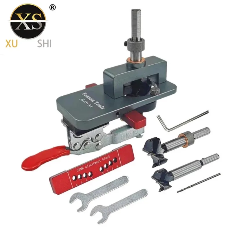 Woodworking Drilling Guide Locator Boring Bit Hinge Jig Drill Bit