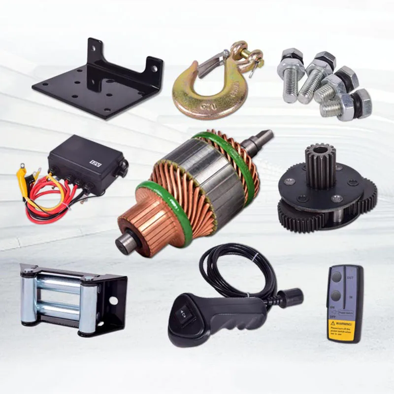Electric Winch, Electric winch 12v-24v car electric hoist off-road vehicle self-help household small wire rope hoist