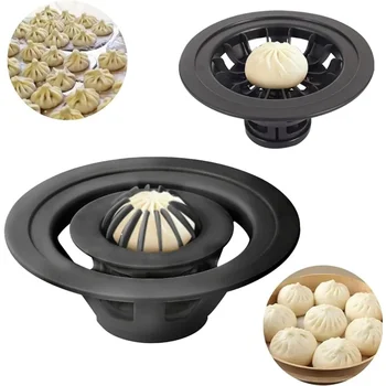 Stampo per fare baozi a forma di fiore, comodo, veloce, facile da cadere, per gnocchi fatti in casa Bao Siu Mai, per stampo al vapore da cucina fai da te 1