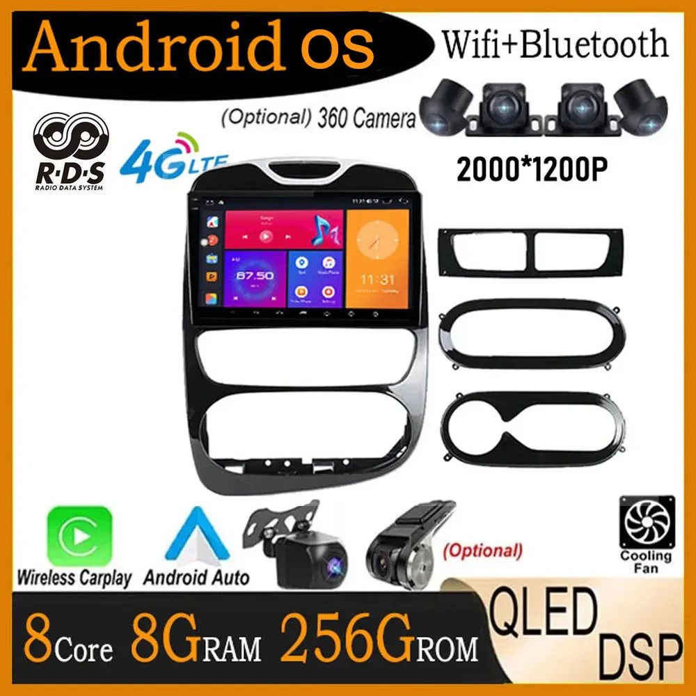 

DSP Android 14 для Renault Clio 3 4 2012 - 2018 QLED экран Автомобильный плеер GPS-навигация Мультимедиа Видео Радио CarPlay Wifi + BT