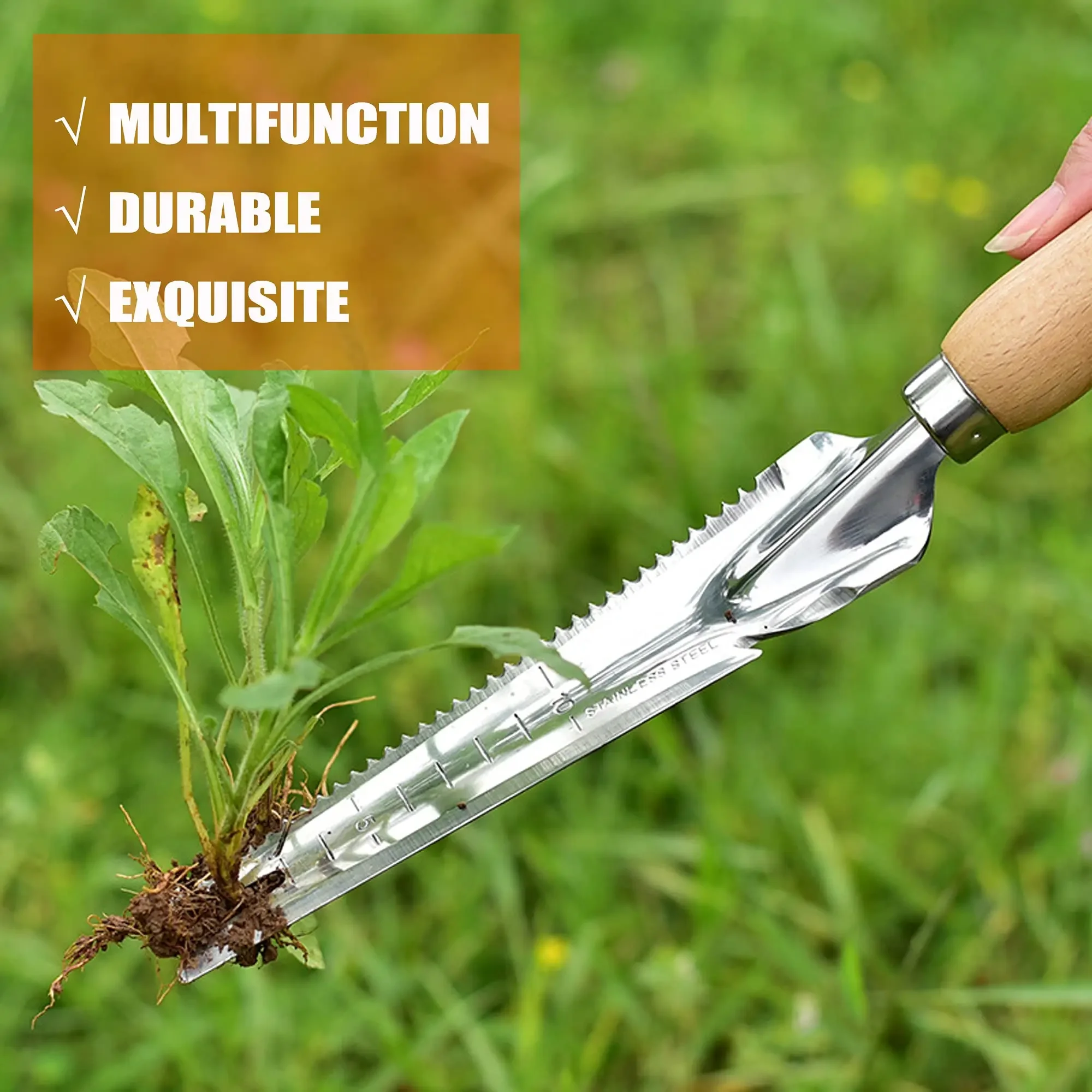 Manual Weed Remover Stainless Steel Spatula Weed Puller Garden Crack Weeder for Outdoor Yard Hoe Gardening Tools Manual Weed Remover Stainless Steel Spatula Weed Puller Garden Crack Weeder for Outdoor Yard Hoe Gardening Tools