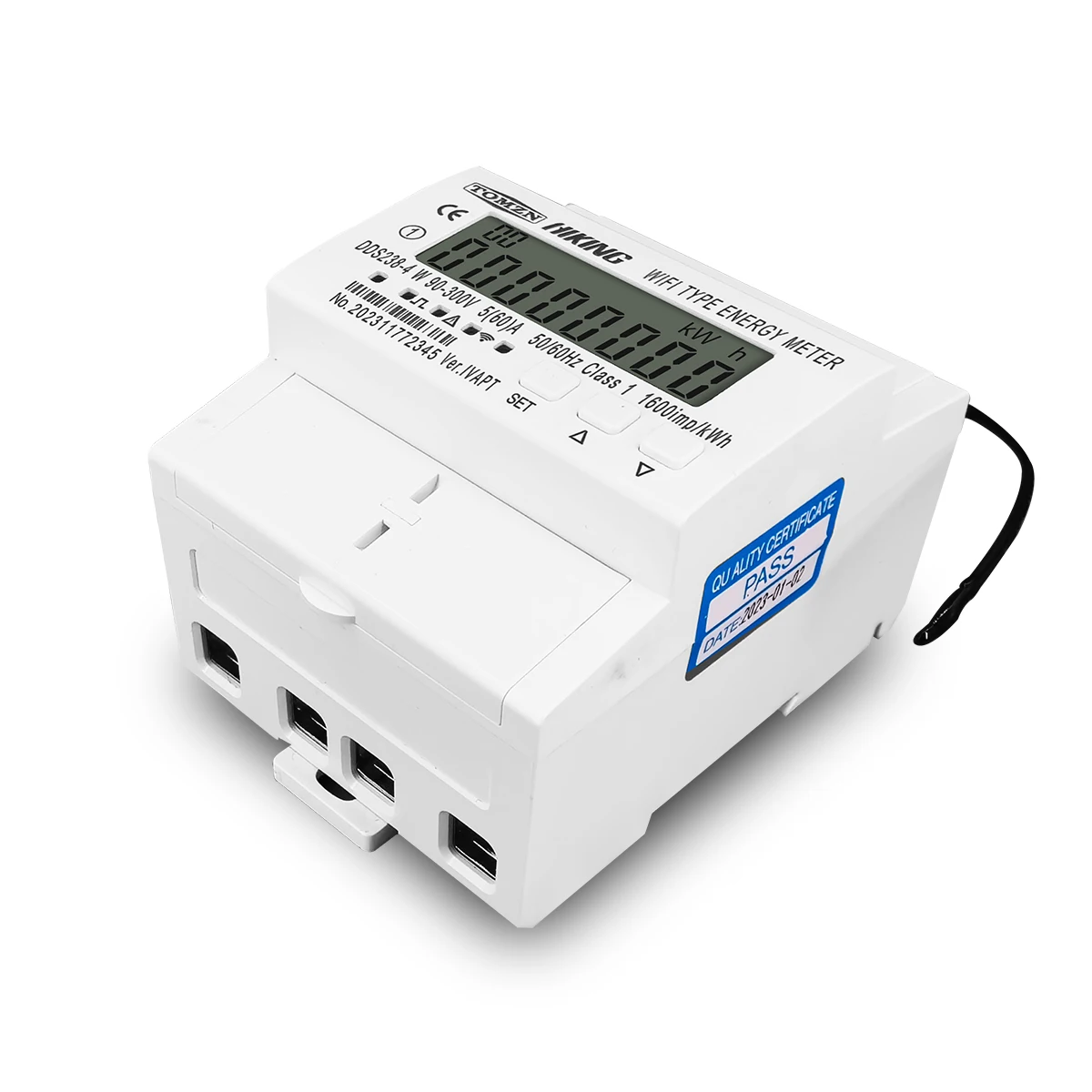 TOMZN 60A 90-300V TUYA WIFI 스마트 누전 에너지 미터 kWh 온도 차단기 타이머 전압 전류 보호기 RS485