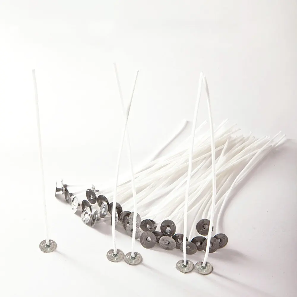 Candle Wicks Oil Lamp Wicks 100Pcs 2.5-20cm Pure Cotton Cores for Candle Making Smokeless Soy Wax Pre-Waxed DIY Making Supplies