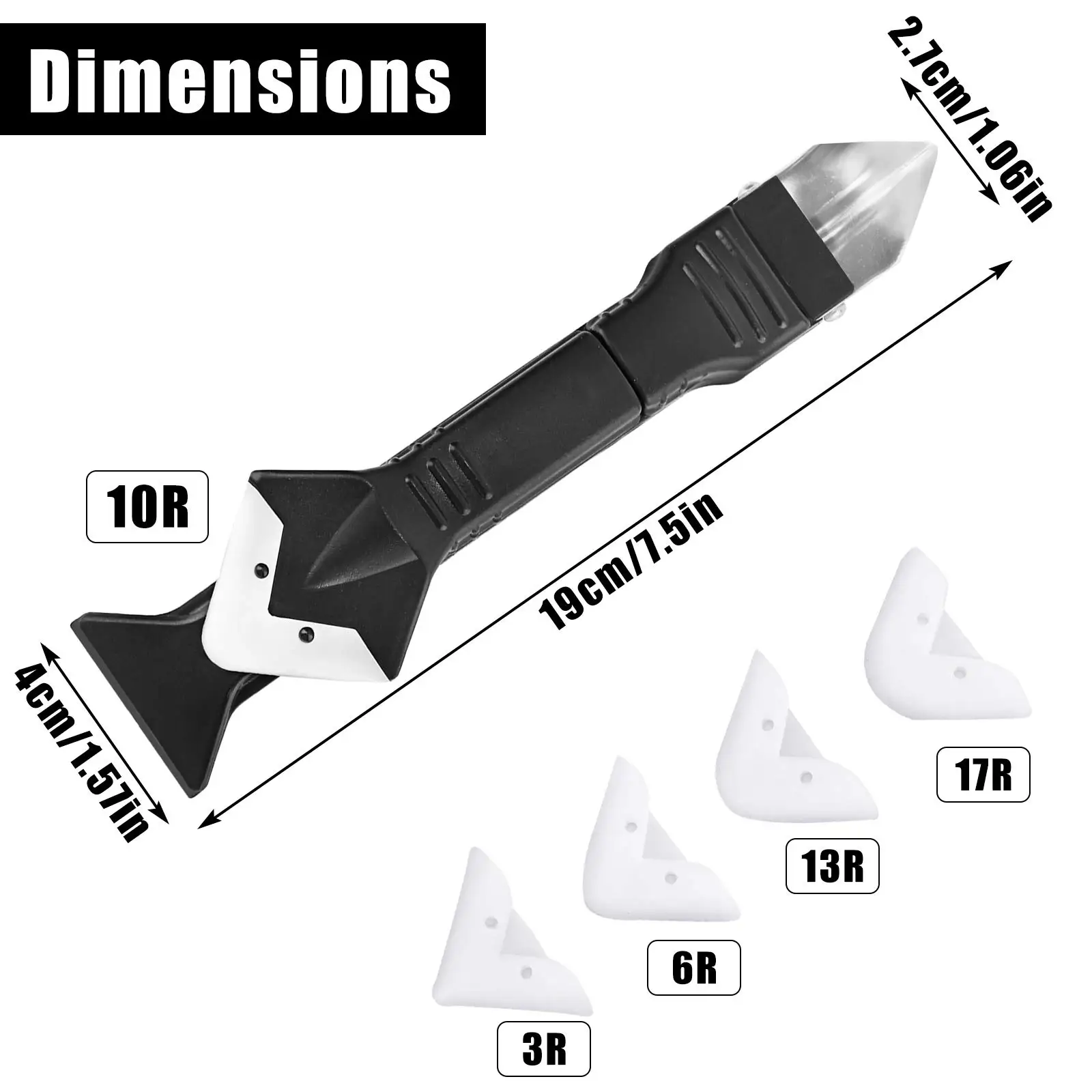 Silicone Caulking Tools, Caulk Remover Tool Set, Finisher Scraper Set,  Silicon Caulking Tool With Stainless Steel Nozzle, Sealant Finishing Tool,  Grou