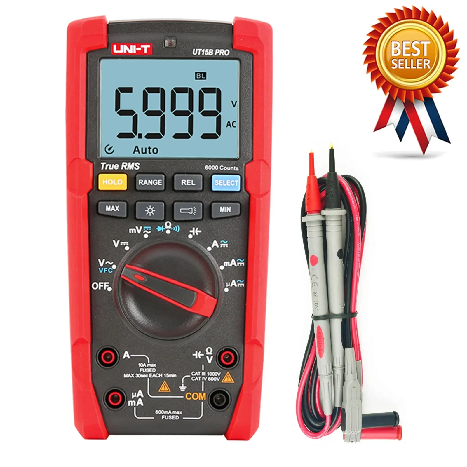 

UNI-T UT15B PRO UT17B PRO UT18B PRO True RMS Multimeter Substitute For Fluke 15B+ 17B+ 18B+,Capacitor Resistor Meter Anti-burn.