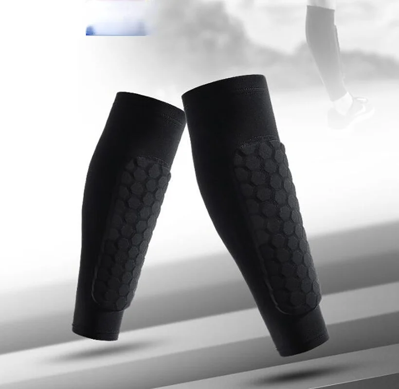 1 piece Honeycomb Soccer Shin Guards Football Shields Sports Legging Shinguards Leg Sleeves Protective Gear Shank Protector soccer shin guards shin guard pads