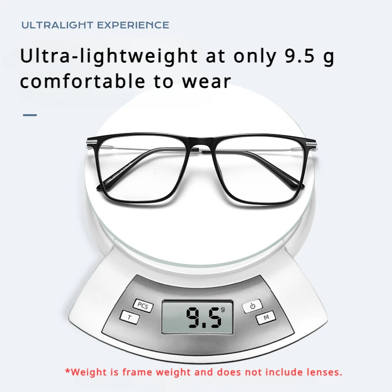 VICKY Titanium Classic Men's Square Frames Anti-blue Light Reading Glasses Myopia Can Be Customized Prescription Glasses 007