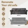 Velvet Sofa Cover Stretch Chesterfield Couch Covers for 1/2/3/4 Seater Cushion Couch Sofa Slipcover Washable Furniture Protector 3
