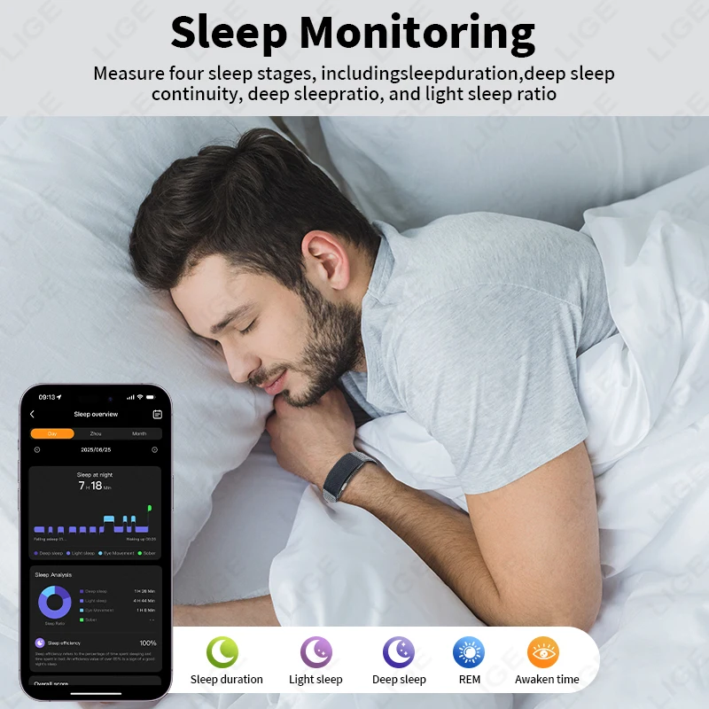 ECG PPG No Screen Smart Watch Sports Outdoors Fitness Heart Rate Monitor 1ATM Waterproof Men Smart Bracelet For Andrio IOS New