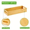 1pcs Toilet Paper Storage - Bamboo Bathroom Tray with Handles - Bamboo Basket for Toilet Tank Top and Counter,Rustic Home Decor 6