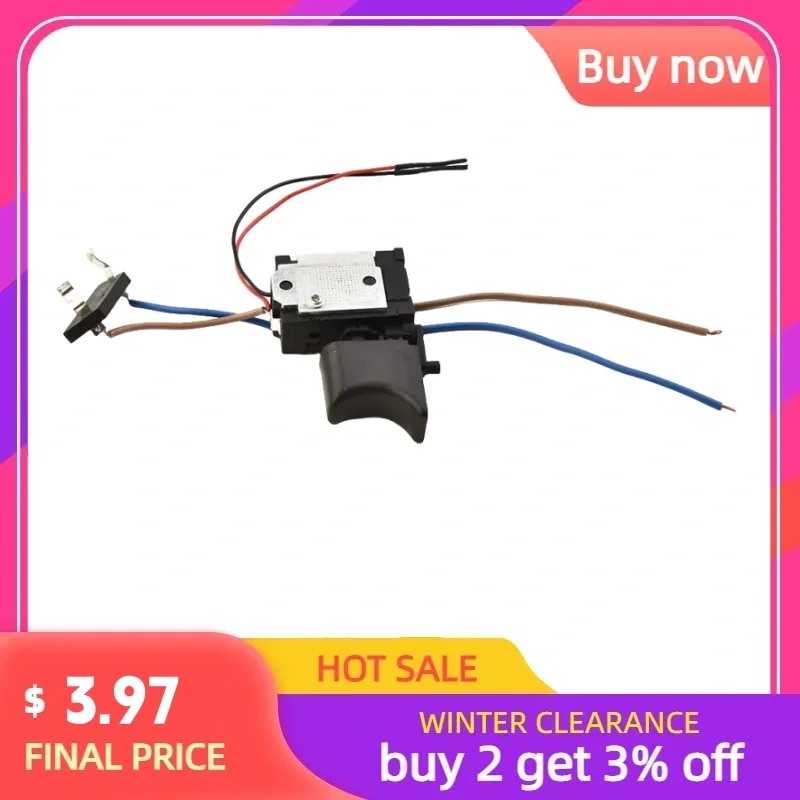 

The Real Color Of Theic Drill Switch Cordless Drill Speed Control Button Trigger W/Small Light Power Tool Parts For Bosch