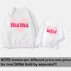Mama Mini Print Valentine Family Matching Outfits Mom Kids Sweatshirt Family Clothes Valentine Day Party Women Children Outfits 4