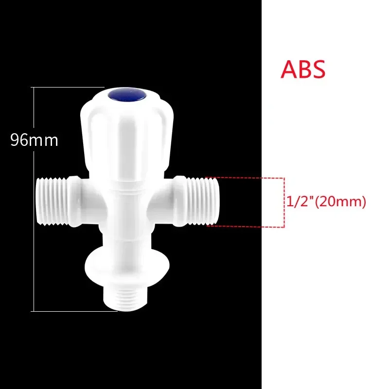 Plastic Angle Valve Faucet Water Stop Valve Toilet Filling Control Tap Switch for Bathroom Kitchen Replacement Accessories 1pcs