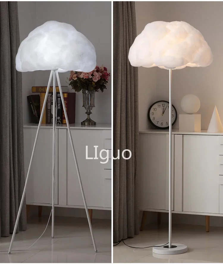 Description Picture 5 of itemCloud Art Desk Lamp living room bedroom bedside lamp warm girl white cloud decorative vertical floor lamp