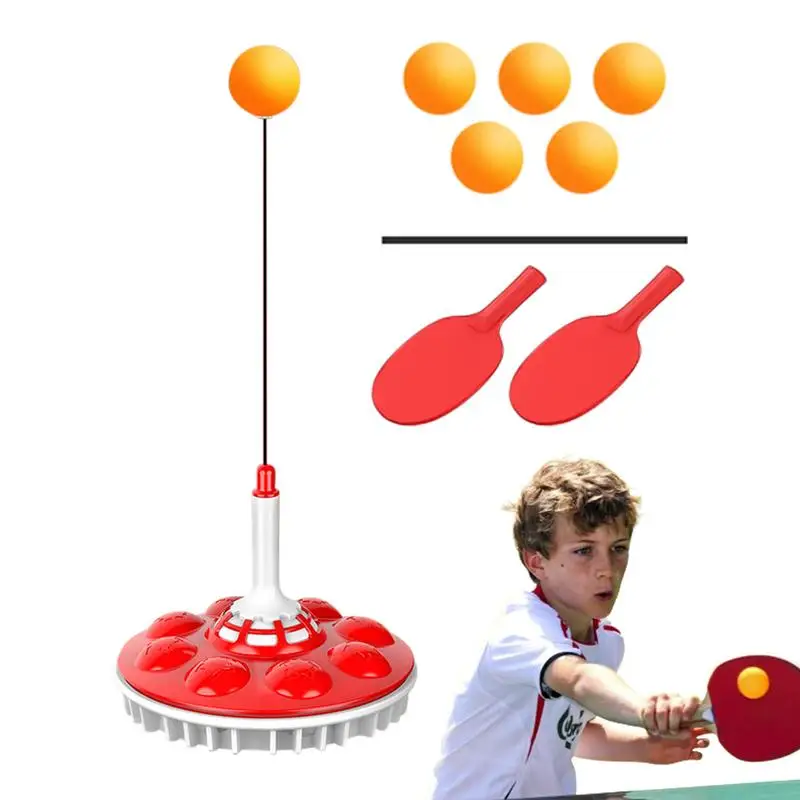 Table Tennis Self-Training Ping-Pong Balls Paddles Trainer Kit Ping Pong Training Equipment With Elastic Soft Shaft Portable