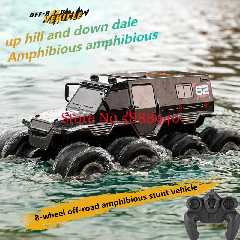 

8WD Off-Road Amphibious Remote control Stunt Car Vehicle 1:14 360° Rotate 2 To 1 Waterproof Radio Control Climbing Truck Model