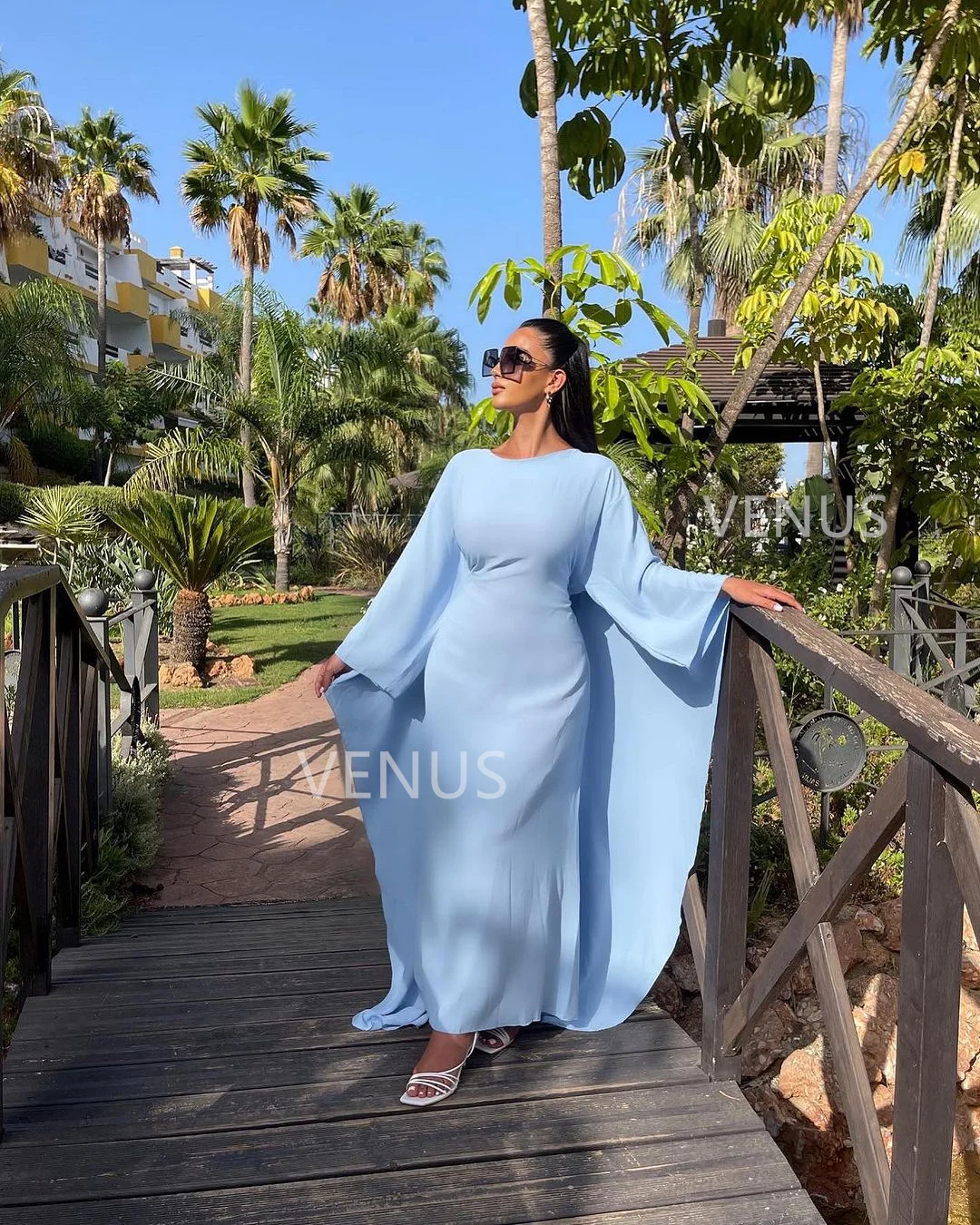 

VENUS Evening Dress Women Luxury 2024 Dubai Scoop Neckline Zipper up Long sleeves Wedding Party Dress فستان حفلات