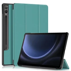 Slim Protective Case for 12.4 Tablet with Smart Sleep Functionality (Dark Green)