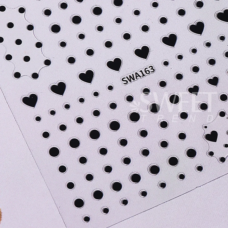 2/3pcs Valentine's Day Love Heart Nail Stickers Black White Peach Heart Dot Nail Decals DIY Romantic Manicure Decoration Sliders