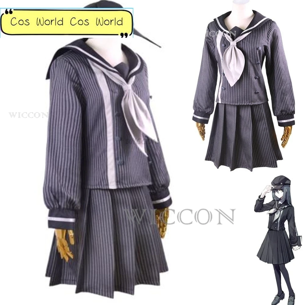 

Saihara Shuichi Danganronpa V3:Killing Harmony Anime Game Cosplay Costume Detective Stripe Jk Uniform Woman Kawaii Carnival Suit