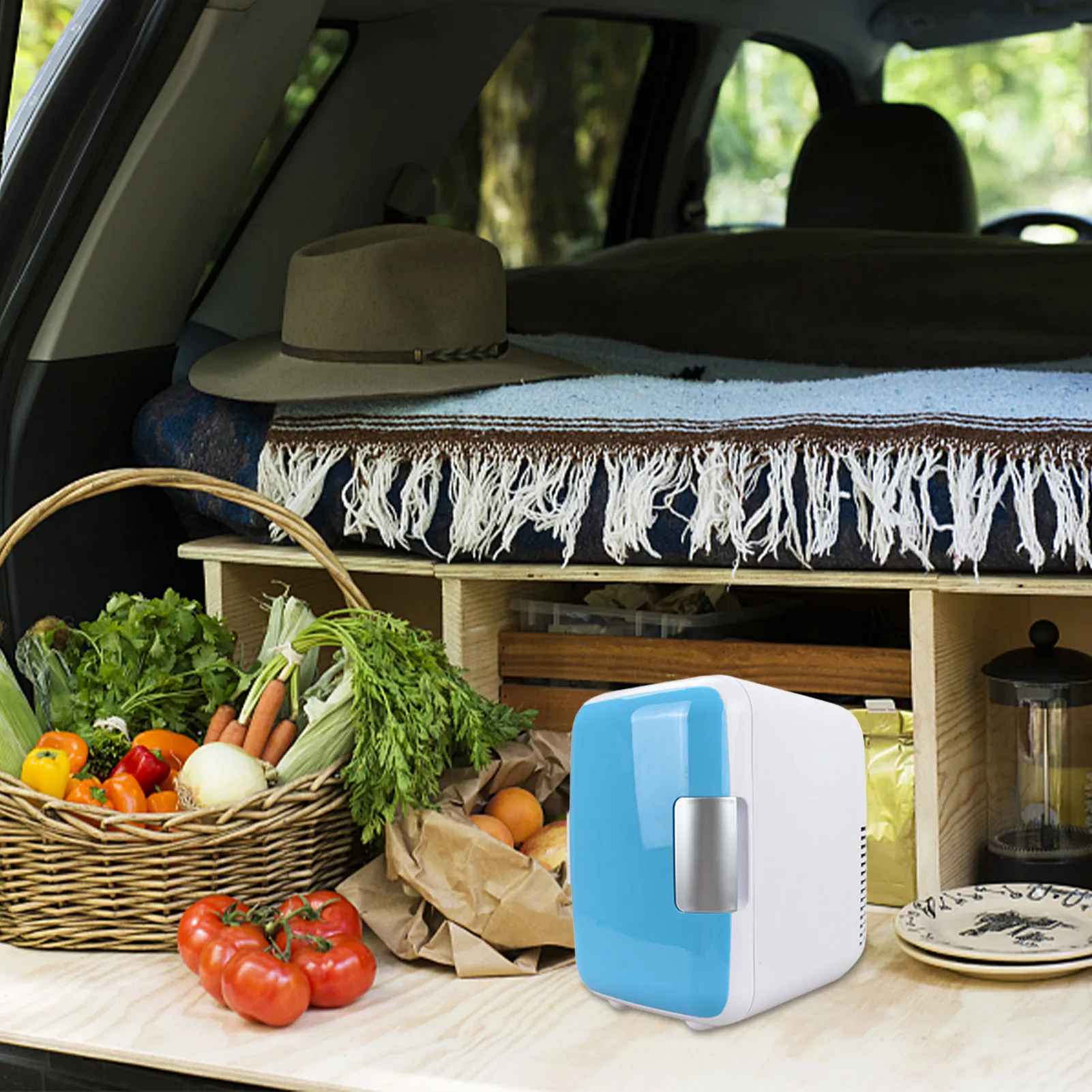 6L Car ​Mini Fridge Portable 12V Car Refrigerator Cold And Warm Box Camping Travel Cooler Freezer Vehicle Electric Refrigerator