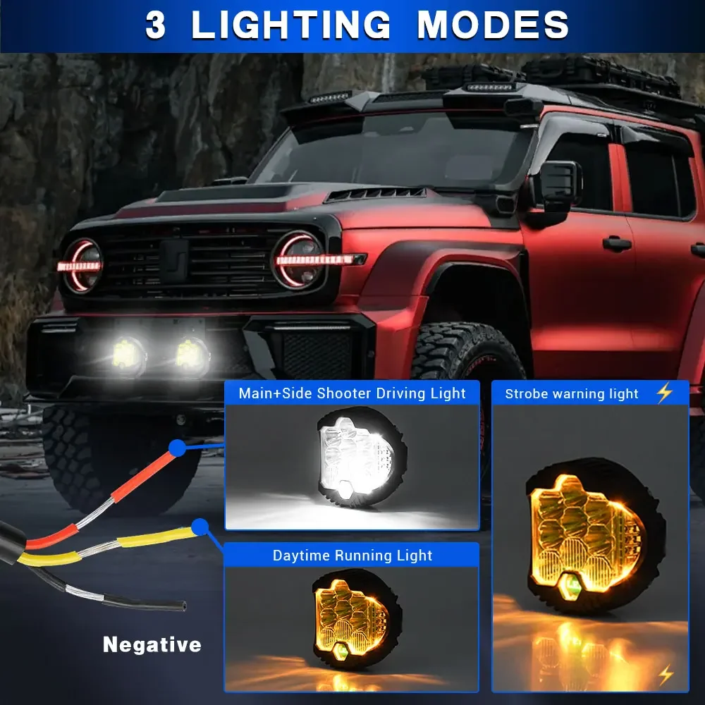 3inch Led Search Bar Wok Light High Beam Headlights 120W Miles Motorcycle Proj