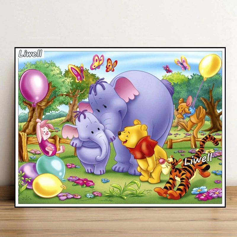 Diamond Painting Canvas Winnie the Pooh & Tigger.