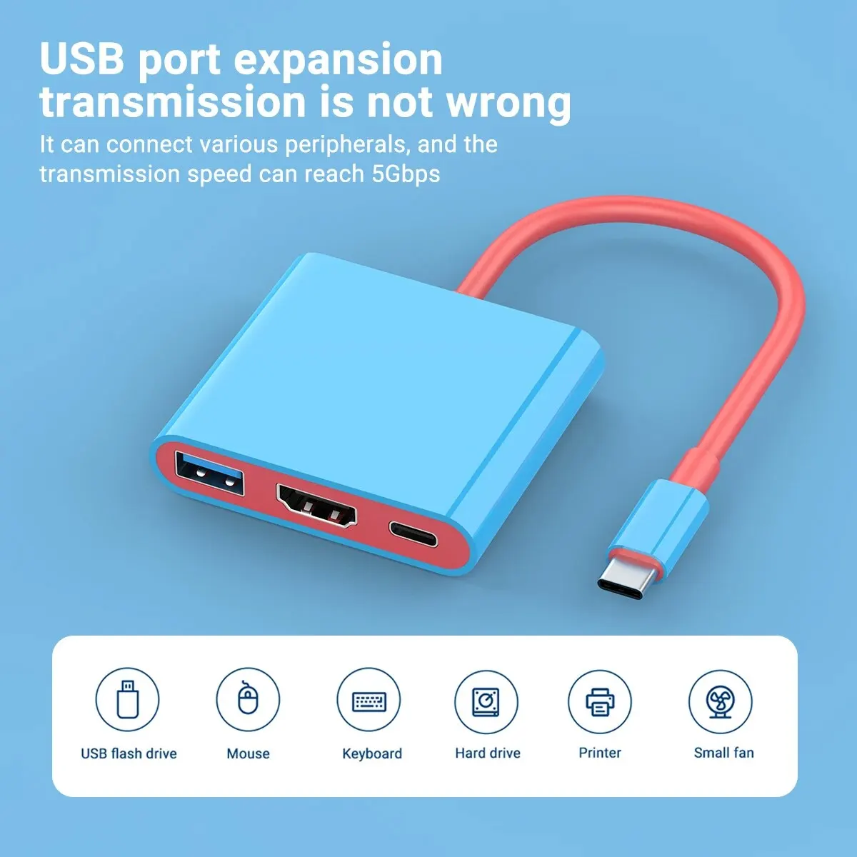 Portable Switch TV Dock 3 in 1 USB-C Game Hub with 4K HDMI,USB3.0(5Gbps) ,PD 100W Ports for Nintendo Switch/OLED Mac Pro/Air 5