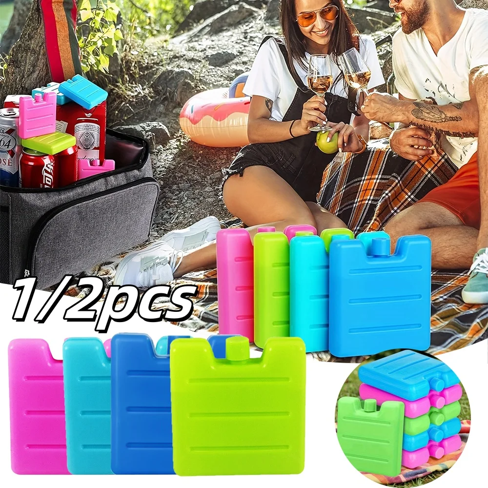 1/2pcs Outdoor Freezer Block Box Fresh Food Storage Ice Box