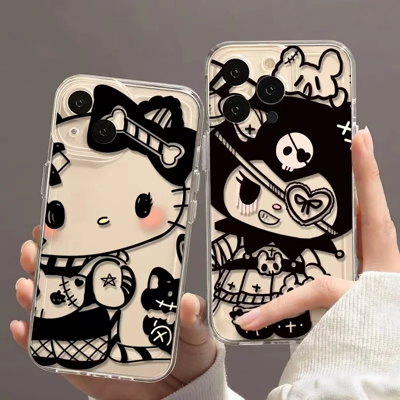 Kuromi Kitty Cartoon Tpu Case Per Realme C53 C55 C33 C21 C25 C21Y C25Y C35 C67 C20 C51 C12 C15 C20 C30 C31 12 Pro Note 50 Cover
