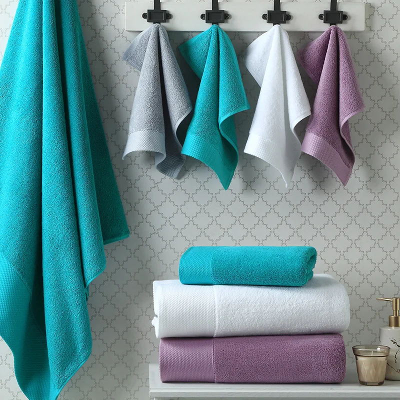 AHSNME Embroidery Hotel SPA Nail Salon Barber shop Durable Brown Blue Purple face towel large face towel large bath