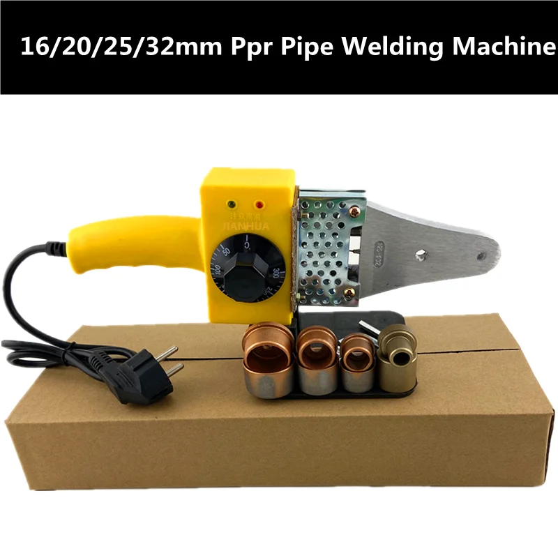 16/20/25/32mm 4Sets Die Heads Ppr Water Welder, Temperature Controled Plastic Pipe Welding Machine Ppr Welder, Paper Box Package
