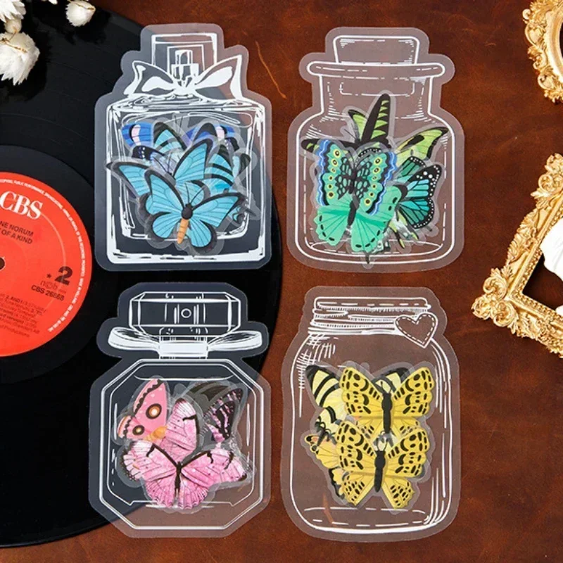 Transparent Glass Bottle Shape Flower Leaf Bookmark Making Cover DIY Handmade Plastic Sealed Plant Specimen Accessories 20pcs