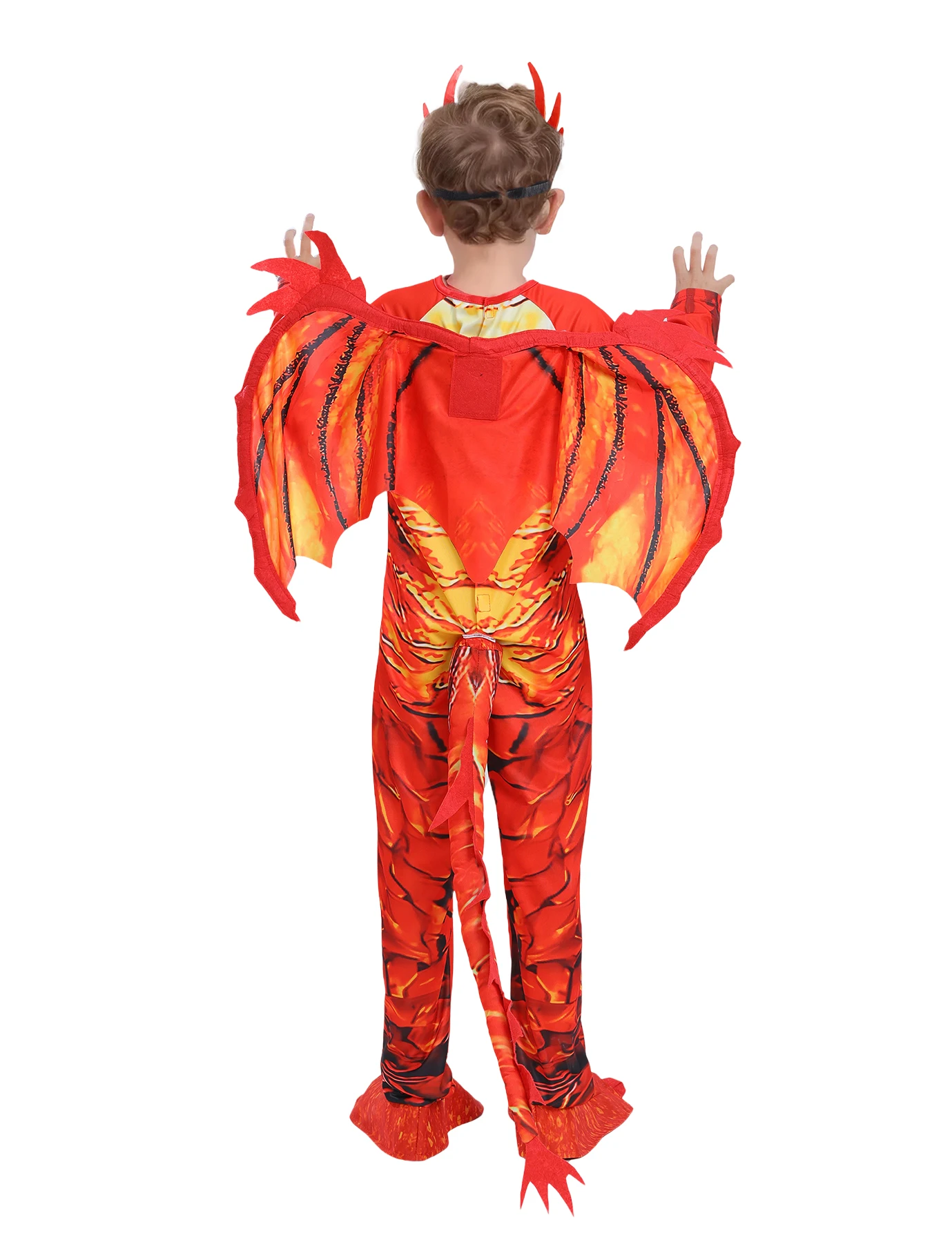 Child Fire Breathing Dragon Costume For Halloween, Book Week Day, Carnival Party Dress-up 2