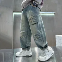 Jeans de couleur Pure pour enfants adolescents, vêtements pour bébés garçons, bas classiques, vêtements en Denim, pantalons longs, pantalons décontractés pour garçons de 4 à 12 ans 5