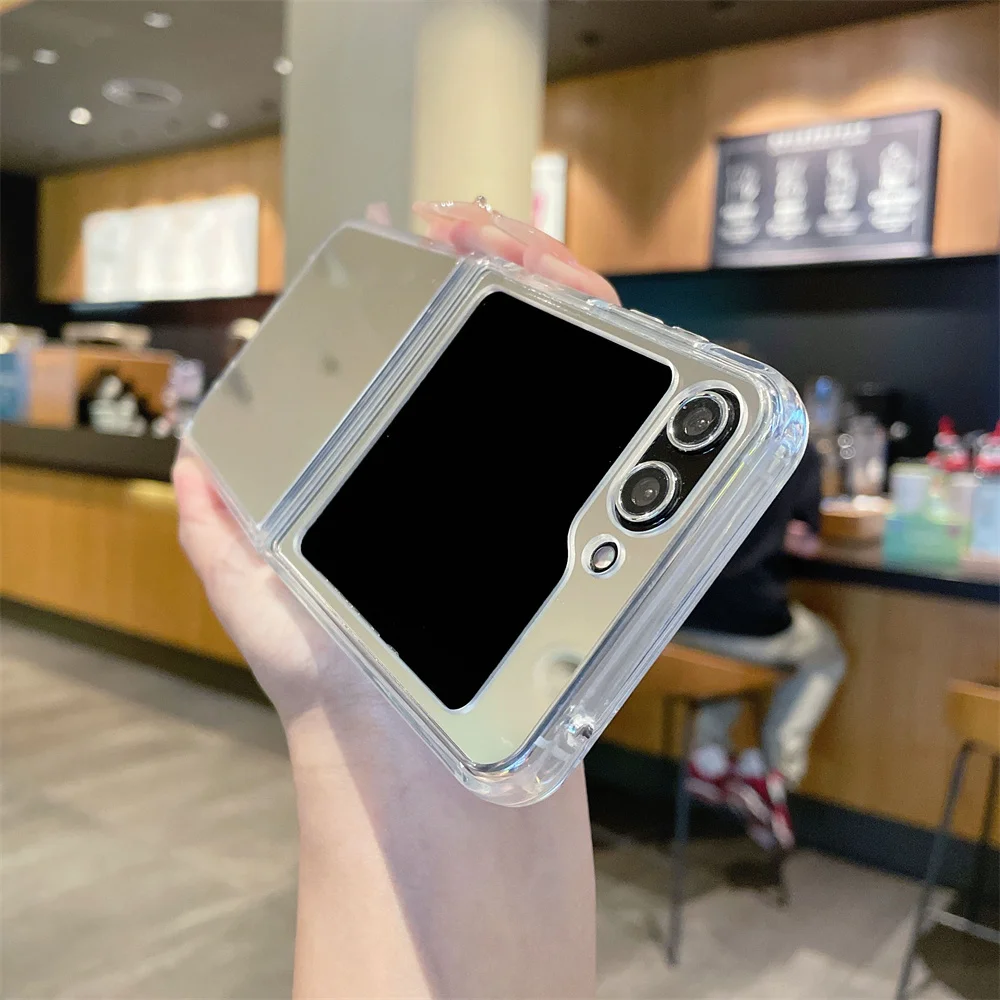 Luxury Mirror Thin Shockproof Makeup Case - Stylish Korean Design