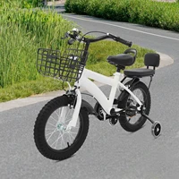 Vélo pour enfants de 14 pouces pour enfants de 3 à 7 ans, avec roue d'entraînement et panier réglables en hauteur, noir/blanc/violet/rose 5
