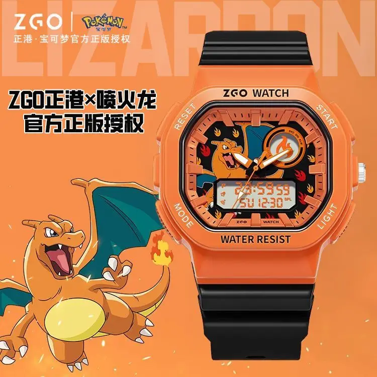 pokemon-anime-pikachu-cartoon-charizard-watch-youth-big-boy-cool-waterproof-sports-electronic-watch-student-gift