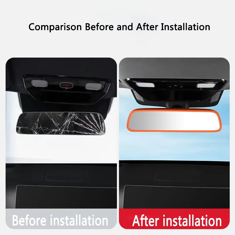 Car Rearview Mirror Protector Trim Silicone Decor Frame For Leading Ideal Lixiang L6 L7 L8 L9 MEGA creen Edge Frame Protection