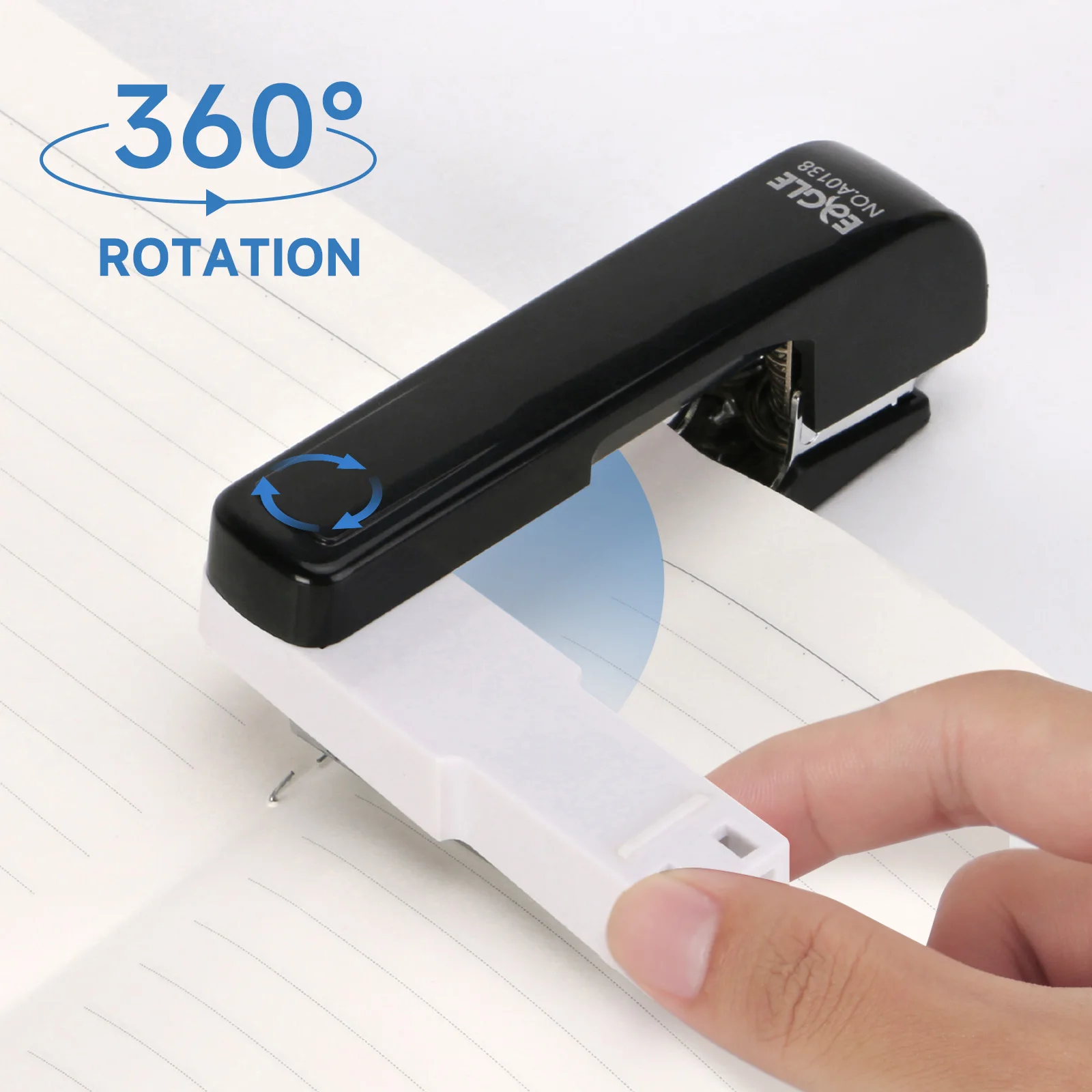 EAGLE 3-in-1 Stapler with Built-in Staple Remover, 360° Rotation ...