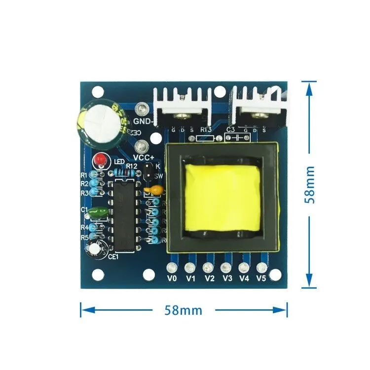 150W auto DC 12V a AC 110V 220V 20KHZ convertitore caricabatterie Inverter di potenza Boost Board onda quadrata ad alta frequenza - immagine 2