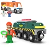 Kids Electric Train Set Locomotive Magnetic Train Car Diecast Slot Toy Fit for Wooden Train Railway Track Toys for Children Gift 1
