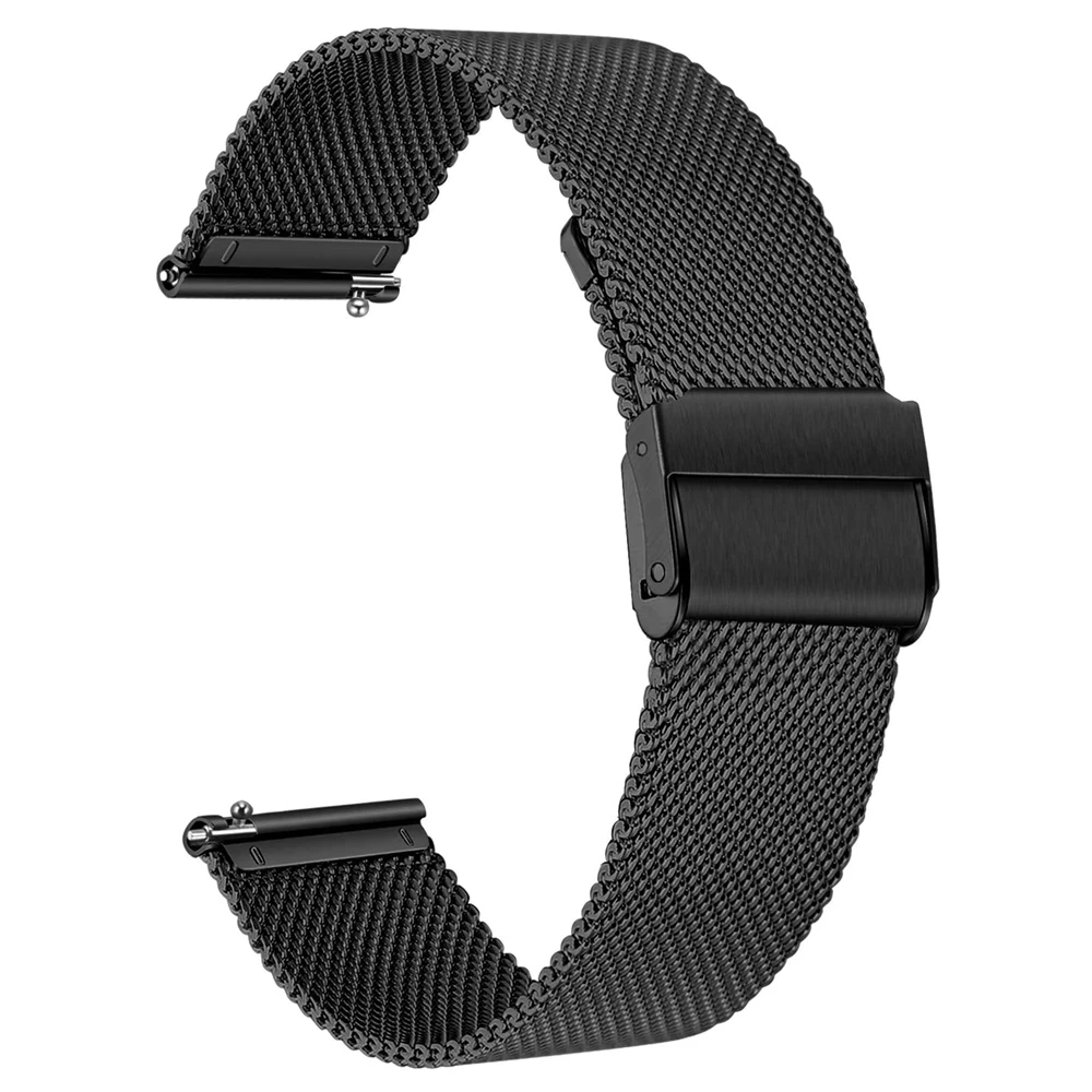 Garmin Vivomove HR 워치용 밀라노 스트랩, 스테인레스 스틸 시계 손목 밴드, Garmin 시계 액세서리용 금속 팔찌, 20mm, 22mm