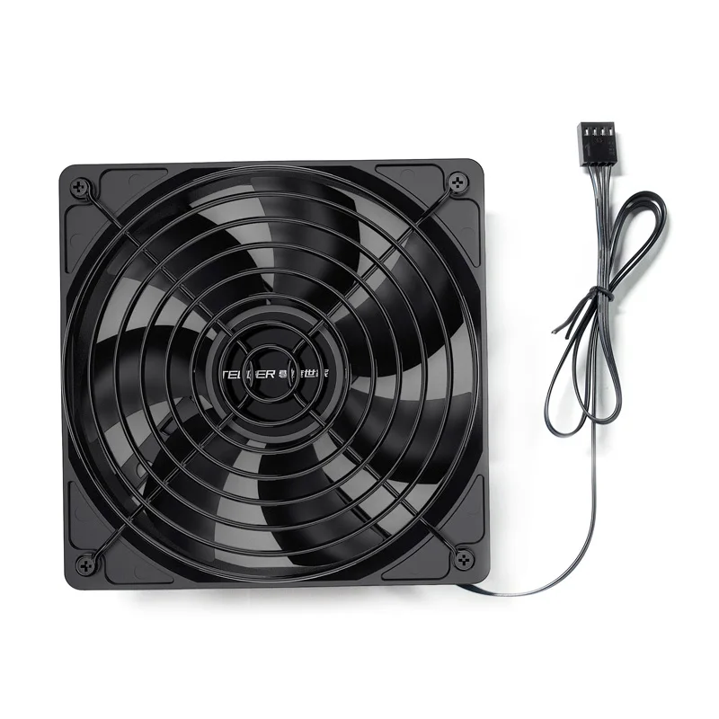 Teucer-high Velocidade Case Fan 12cm 3000rpm 12cm Chassis de Pinos Fonte de Alimentação Rolamento Hidráulico 12v 4pin Pwm Liquid Cooling Ventilator - Imagem 4