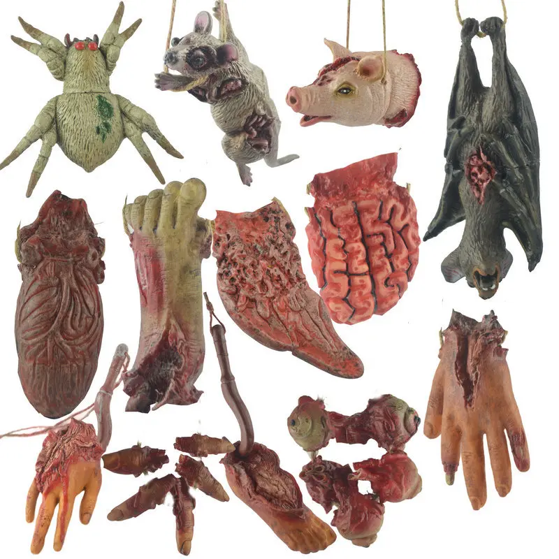 

Halloween Broken Hands Feet Decoration Supplies Horror Human Body Stump Organ Pendant Decoration Tricky Scary Broken Fingers