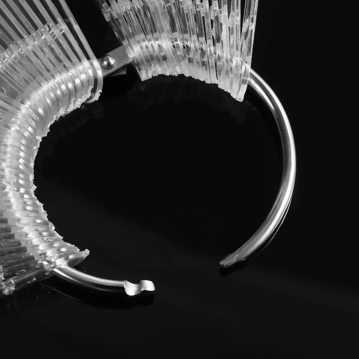 50개입 팬형 네일 컬러 차트 디스플레이 스탠드, 네일 아트 연습 팁 정리 홀더 선반, 천연 젤, 유리 섬유, 프렌치 네일용