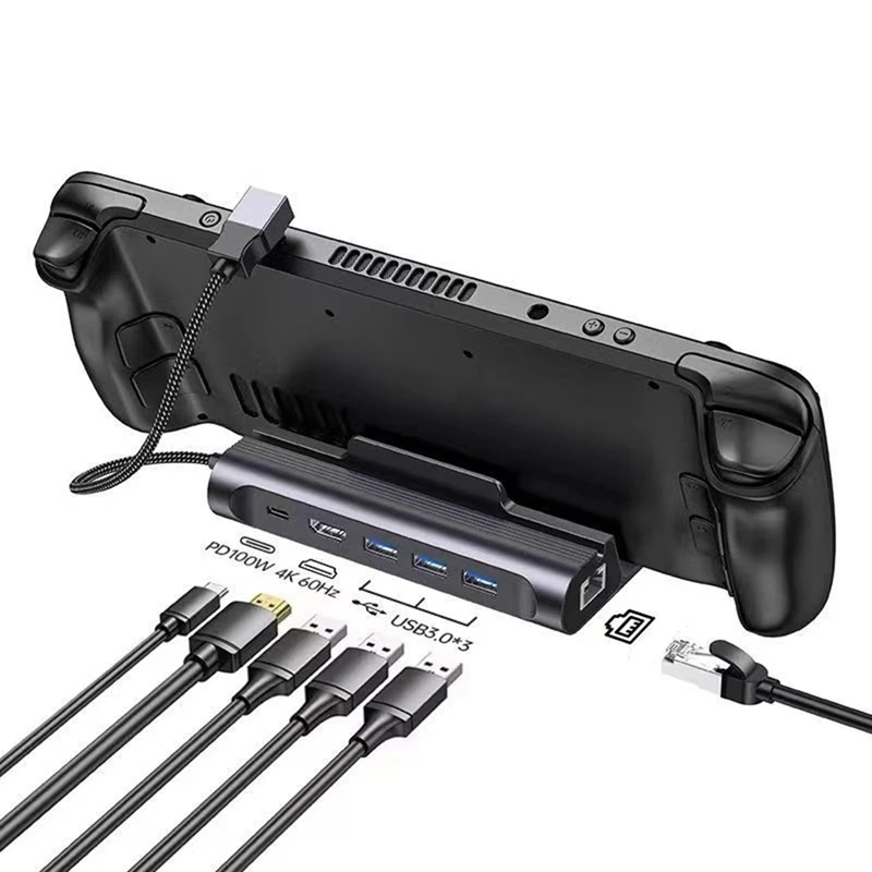 Adatto Per Docking Station Di Tipo C Con Base Steamdeck Usb3.0 Docking Station Multifunzionale 4 K60Hz Expander Accessori