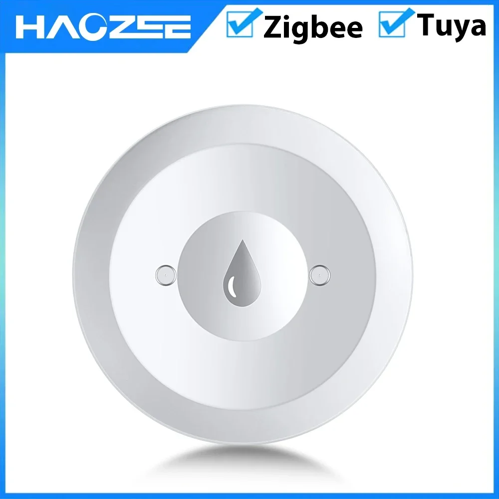 Water Flood Sensor Tuya Zigbee Water Sensor Flood Leak Detector App Remote Monitoring For Kitchen/Bathroom Support Home Assistant Zigbee2mqtt